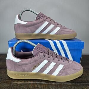 adidas Gazelle Mauve and White Athletic Shoes